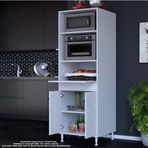 Modilayn Sılva 59,6 X 192,2 X 56Cm Genis Derin Raf Mini Midi Mikrodalga Firin Ekmeklik Dolabi