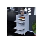Modilayn Silva 65x119,2x48 cm 3 Kapaklı Çok Amaçlı Mutfak Kiler Dolabı - Fırın ve Mikrodalga Rafı