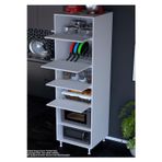 Modilayn Silva Silva 4 Kapak 59,6 x 226,4 x 56 cm 6 Derin Göz Raf Mini Mikrodalga Fırın Dolabı Mutfak Dolabı
