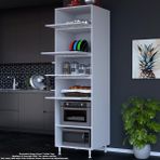 Modilayn Sılva_sılva 4 Kapak 59,6 X 226,4 X 56Cm 6 Derin Goz Raf Mini Midi Mikrodalga Firin Dolabi
