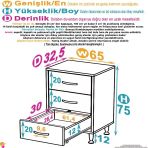 Modilayn Söke 3'Lü Çekmece Banyo Dolabı! 65X75x32,5 Cm’ Lik Çok Yönlü Çekmecelerle Daha Düzenli