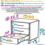 Modilayn Söke 3'Lü Çekmece Banyo Dolabı! 80X75x32,5 Cm’ Lik Çok Yönlü Çekmecelerle Daha Düzenli