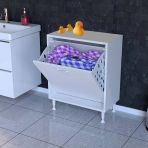 Modilayn Söke Banyo İçin Sihirli Kutu! 55X75x32,5 Cm’ Lik 1 Göz Sepet Hazneli Mini Banyo Dolabı