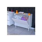 Modilayn Söke Banyo İçin Sihirli Kutu! 80X75x32,5 Cm’ Lik 2 Göz Sepet Hazneli Mini Banyo Dolabı