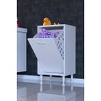 modilayn Söke Kirli Sepetli, Ayaklı, Çok Amaçlı Banyo Dolabı (14 Farklı Genişlik Seçeneği) - 35 x 75 x 32,5 - Beyaz