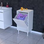 modilayn Söke Kirli Sepetli, Ayaklı, Çok Amaçlı Banyo Dolabı (14 Farklı Genişlik Seçeneği) - 45 cm