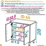 Modilayn Söke Küçük Alanlar İçin Akıllı Çözümler! 65X75x32,5 Cm’ Lik 2 Kapaklı 4 Göz Raf Dolap