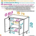 Modilayn Söke Küçük Alanlar İçin Akıllı Çözümler! 70X75x32,5 Cm’ Lik 2 Kapaklı 3 Göz Raf Dolap
