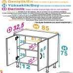 Modilayn Söke Küçük Alanlar İçin Akıllı Çözümler! 85X75x32,5 Cm’ Lik 2 Kapaklı 2 Göz Raf Dolap