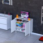 Modilayn Söke Küçük Alanlar İçin Akıllı Çözümler 85X75x32,5 Cm’ Lik 2 Kapaklı 3 Göz Raf Dolap