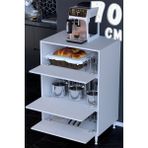 modilayn Ultra Düzen 3 Kapaklı Mikrodalga & Midi Fırın Standlı Çok Amaçlı Kiler Dolabı 14 Farklı Genişlik - 70 x 119,2 x 48 - Beyaz