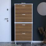 Modilayn Umay' 2 Li Antre Hol 72 X 168 X 25, 5 Cm’ Lik 4 Düşer Kapak 8 Göz Raf Bölmeli Ayakkabılık