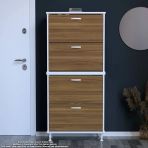 Modilayn Umay' 2 Li Antre Hol 72X 168 X 26 Cm’ Lik 4 Düşer Kapak 8 Göz Bölmeli Ayakkabılık