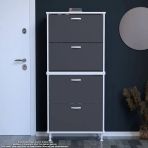 Modilayn Umay' 2 Li Antre Hol 72X 168X26 Cm’ Lik 4 Düşer Kapak 8 Göz Bölmeli Ayakkabılık