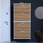 Modilayn Umay' 2 Li Asma Antre Hol 72 X 148 X 25, 5 Cm’ Lik 4 Düşer Kapak 8 Göz Bölmeli Ayakkabılık