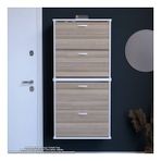Modilayn UMAY' 2 Li Asma Antre Hol 72x156x25, 5 cm’ lik 4 Düşer Kapak 8 Raf Bölmeli Ayakkabılık