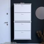 Modilayn Umay' 2 Li Asma Antre Hol 72X156x26 Cm’ Lik 4 Düşer Kapak 8 Raf Bölmeli Ayakkabılık