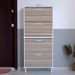 Modilayn Umay' 2 Li Kapı Önü 52 X 160 X 25,5 Cm’ Lik 4 Düşer Kapak 8 Göz Bölmeli Ayakkabılık