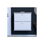 Modilayn UMAY Antre Hol 72x 78x26 cm’ lik 2 Düşer Kapak 4 Göz Bölmeli Ayakkabılık - Beyaz