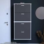Modilayn Umay Asma Antre Hol 72X156x25,5 Cm’ Lik 4 Düşer Kapak 8 Göz Bölmeli Ayakkabılık