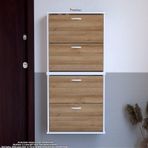 Modilayn Umay Asma Kapı Önü 52 X 148 X 25,5 Cm’ Lik 4 Düşer Kapak 8 Göz Raf Bölmeli Ayakkabılık