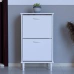 modilayn Umay Ayaklı (52 Cm) Ayakkabılık 2 Düşer Kapaklı 4 Raflı (5 Farklı Renk Seçeneği) - Beyaz