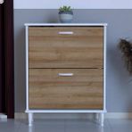modilayn Umay Ayaklı (72 Cm) Ayakkabılık 2 Düşer Kapaklı 4 Raflı (5 Farklı Renk Seçeneği) - Meşe