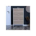 Modilayn Varbi Antre Hol 72 X 119 X 25,5 Cm Lik 3 Düşer Kapak 6 Göz Raf Bölmeli Ayakkabılık Beyaz