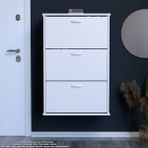 Modilayn Varbi Asma Antre 52 X 107 X 25, 5 Cm’ Lik 3 Düşer Kapak 6 Göz Raf Bölmeli Ayakkabılık