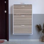 Modilayn VARBİ Asma Antre 72x115 x26 cm’lik 3 Düşer Kapak 6 Göz Bölmeli Ayakkabılık