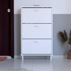 Modilayn Varbi Kapı Önü 52 X 119 X 25,5 Cm’ Lik 3 Düşer Kapak 6 Göz Raf Bölmeli Ayakkabılık