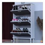 Modilayn Varbi Kapı Önü 72 X127x26 Cm’ Lik 3 Düşer Kapak 6 Göz Raf Bölmeli Ayakkabılık