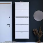 Modilayn VARBİ UMAY' 2 Li Asma Antre 72 x 193 x 26 cm’ lik 5 Düşer Kapak 10 Göz Bölme Ayakkabılık - Beyaz