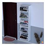 Modilayn Varbi Umay' 2 Li Asma Kapı Önü 52X193x26 Cm’ Lik 5 Düşer Kapak 10 Göz Bölmeli Ayakkabılık