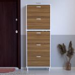 Modilayn Varbi Umay' 2 Li Kapı Önü 72 X193x 25, 5 Cm’ Lik 5 Düşer Kapak 10 Göz Raf Ayakkabılık