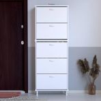 Modilayn Varbi Umay' 2 Li Kapı Önü 72 X193x 25, 5 Cm’ Lik 5 Düşer Kapak 10 Göz Raflı Ayakkabılık