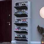 Modilayn Verve Antre 72X194x26 Cm’ Lik 5 Düşer Kapak 10 Göz Bölmeli Ayakkabılık