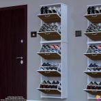 Modilayn Verve Asma Kapı Önü 52X194x 26 Cm' Lik 5 Düşer Kapak 10 Göz Bölmeli Ayakkabılık