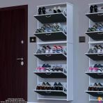 Modilayn Verve Asma Kapı Önü 72X 194 X26 Cm’lik 5 Düşer Kapak 10 Göz Bölmeli Ayakkabılık