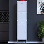 Modilayn Vio Mutfak Dolabı 1 Kapak, 1 Raf, 1 Çekmece Alt, 2 Kapak Üst Modül (40 Cm Genişlik) Beyaz