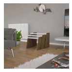 Modilayn Viva Zigon Sehpa Takımı High Gloss *Ceviz - Beyaz