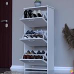 Modilayn West Antre 52 X116x26 Cm’ Lik 3 Düşer Kapak 6 Göz Bölmeli Ayakkabılık