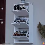 Modilayn West Asma Antre 52X116x 26 Cm’ Lik 3 Düşer Kapak 6 Göz Bölmeli Ayakkabılık