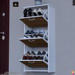 Modilayn West Asma Kapı Önü 52X116x26 Cm’lik 3 Düşer Kapak 6 Göz Bölmeli Ayakkabılık