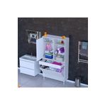 Modilayn Yeni Afra 100X173x32,5 Cm' Lik 1 Çekmece, 3 Göz Sepet, 2 Kapak, 6 Raf Dar Alan Banyo Dolabı