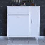 Modilayn Yenice Çok Amaçlı Banyo Dolabı 2 Kapaklı Kirli Çamaşır Sepetli Banyo Dolabı 90 x 97.5 X32 cm