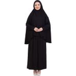 Modish Group Iki Parça Namaz Elbisesi – Uzun Pamuklu Tesettür Giyim Abaya & Başörtüsü Set - Siyah