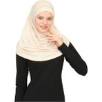 Modish Group Iki Parça Şal Hazır Eşarp Hazır Giyim Boyunluklu Başörtüsü - Standart - Bej