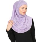 Modish Group Iki Parça Şal Hazır Eşarp Hazır Giyim Boyunluklu Başörtüsü - Standart - Lila
