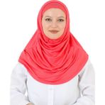 Modish Group Iki Parça Şal Hazır Eşarp Hazır Giyim Boyunluklu Başörtüsü - Standart - Pembe